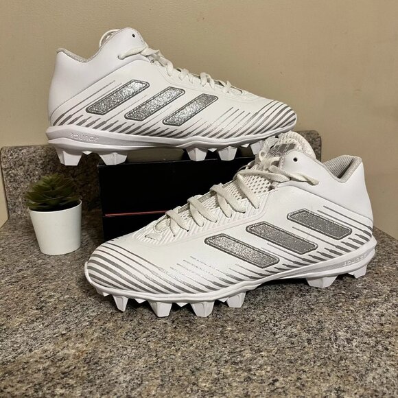 Adidas Freak MD 20 Size 12 Football Cleats White Silver‎ FW3576 - Picture 1 of 7